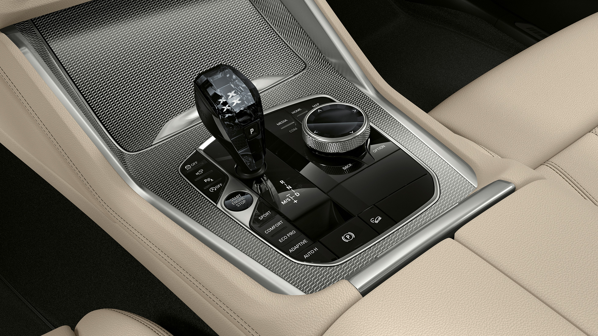 BMW X6 with M Sport package, centre console. BMW X6 Interior with M Sport package with focus on centre console.