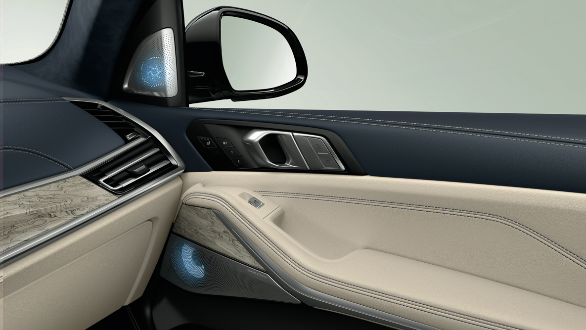 BMW X7 leather design Close-up of leather design in leather 'Merino'